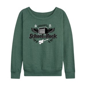Women's - School of Rock - Original Logo Lightweight French Terry Wide Neck Long Sleeve Shirt - 1 of 4