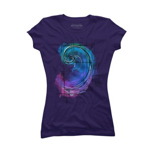 Junior's Design By Humans Fibonacci By timea T-Shirt - 1 of 3