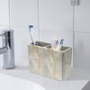 Stone Hedge Resin Decorative Toothbrush Holder - Nu Steel: Stoneware Bath Accessory, 5" Height - 4 of 4