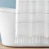 Woven Stripe Tassel Shower Curtain White/Dark Gray - Hearth & Hand™ with Magnolia - image 2 of 3