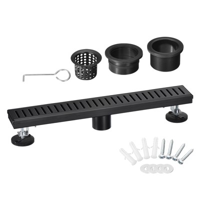 Unique Bargains Stainless Steel Brushed Rust-proof Wear-resistant Shower Drain Sink Set