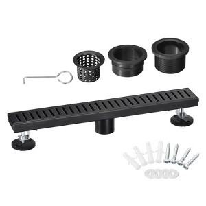 Unique Bargains Stainless Steel Brushed Rust-proof Wear-resistant Shower Drain Sink Set - 1 of 4
