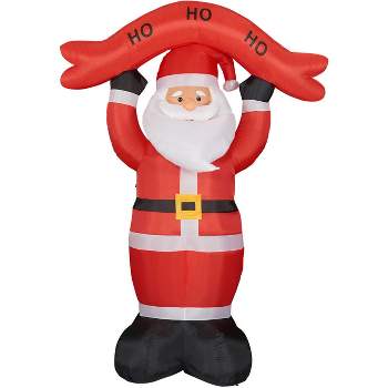 Fraser Hill Farm 10FT Santa Claus with HO HO HO Sign Christmas Inflatable