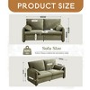 800LBS Down filled sofas, 60 inch minimalist sofa, with multiple colors in the living room - Leovsnove - 3 of 4
