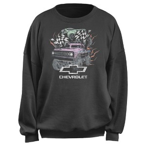 Junior's General Motors Distressed Pastel Chevrolet Trucks Sweatshirt - 1 of 2