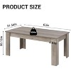 Dining Table for 4-6, 63 Inch Farmhouse Dining Table, Large Wooden Rectangular Dinner Table for 4 for Apartment, Small Space - 3 of 4