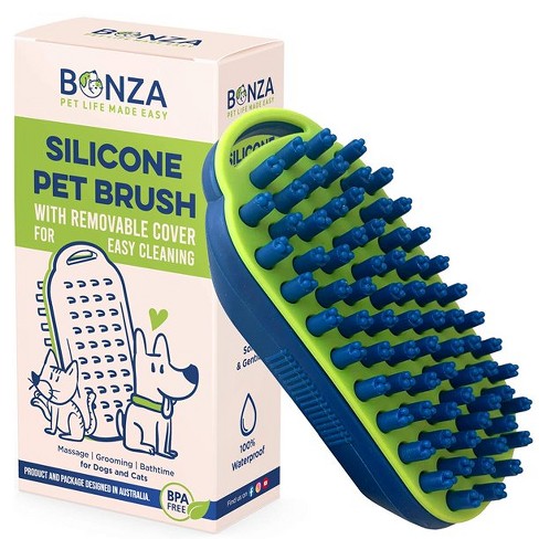 Pet Bath Brush Dog Scrubber | Blue