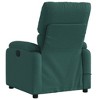 vidaXL Dark Green Fabric Massage Recliner Chair - Manual Recline, 6-Point Vibration Massage, Cozy Armchair With Side Pocket For Living Room - 4 of 4