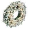 Vickerman Artificial Flocked Snow Ridge Wreath - 3 of 4