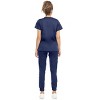 MediChic Womens 8-Pocket Scrubs Set- V-Neck with 4-Pocket Jogger Scrub Pants - 2 of 4