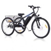 Mountain Style Fat Tire Electric Tricycle with 3 Wheels- 7 Speeds, 24" & 26" Fat Tires, Powerful 350W Motor, 350lbs Loading Capacity - 4 of 4