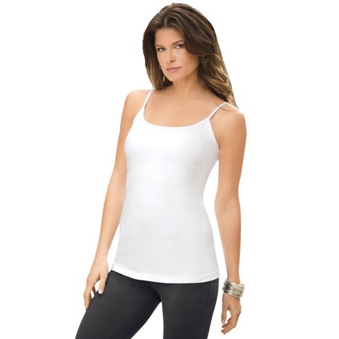 Roaman's Women's Plus Size Bra Cami With Adjustable Straps, 6x - White :  Target