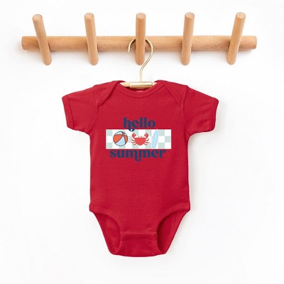 The Juniper Shop Hello Summer Checkered Baby Bodysuit