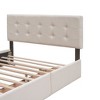 NicBex Queen Size Linen Upholstered Platform Bed with 2 Drawers and 1 Twin XL Trundle for Adults/Boys/Girls - 4 of 4