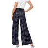 Clearlove Women's Wide Leg Pants Casual Palazzo Summer Flowy Pants Elastic High Waist Lounge Drawstring - 4 of 4