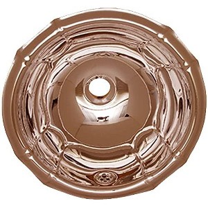 ALFI Decorative Round Fluted Design Drop-in Basin with Overflow and a 1 1/4 Center Drain - 1 of 2