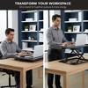 Mount-It! Standing Desk Converter, Height Adjustable Sit Stand Desk, 32x22 Inch Preassembled Stand Up Desk Converter, Ultra Low Profile Design, Black - 2 of 4