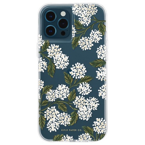 Rifle Paper Co Case For Iphone 12 Pro Max 5g 10 Ft Drop Protection 6 7 Inch Hydrangea White Target