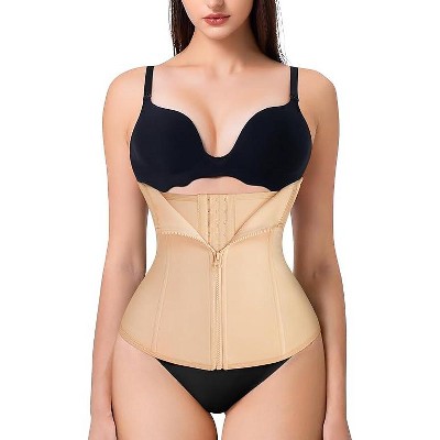 Nebility™ Waist Trainer for Women Zipper Tummy Control Shapewear Waist Cincher Corset Faja Body Shaper Sport Girdle