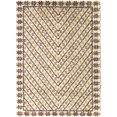 Balta Rugs Ribiera Geometric Plush Teen Rug Cream