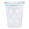Rolling Laundry Hamper White with Handles Turquoise - Room Essentials™ - image 3 of 4