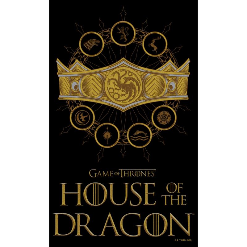 Men's Game of Thrones: House of the Dragon Targaryen Crown Logo T-Shirt, 2 of 6