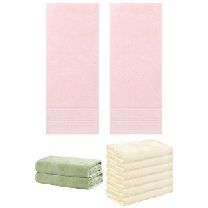 REGALWOVEN Striped Soft Absorbent Bathroom Cotton Towel Set 3 Pcs - 1 of 4