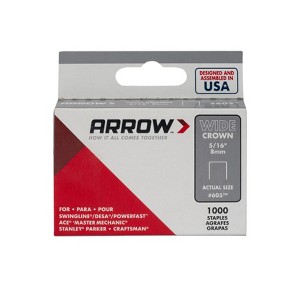 Arrow 60530 Wide Crown Staples, 5/16Inches x 1/2Inches, 1000ct - 1 of 1