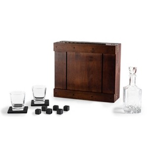 Picnic Time 12pc Whiskey Box with Decanter Gift Set - - 1 of 4