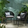 Set of 2 Mid-Century Idaho Club Chair with Water-Resistant Cushions for outside living room-Christopher Knight Home - 3 of 4