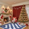 4x6 Christmas Area Rug, Washable Non Slip Holiday Carpet with Xmas Tree Reindeer Snowflake, Low Pile Accent Rug for Home - 3 of 4