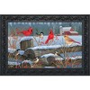 Birds of Winter Cardinals Doormat Snowy Indoor / Outdoor 30" x 18" Briarwood Lane - image 2 of 4