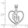 Black Bow Jewelry Sterling Silver Oklahoma Sooners NCAA Pendant - 2 of 3