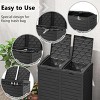 SEVOBAL 62 Gallon Outdoor Trash Can Garbage Can with Lid Waterproof Resin Garbage Patio Waste Bin Garden Backyard Deck, Black, 30.67"*16.26"*33.86" - 4 of 4