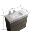NicBex Bathroom Vanity with Sink Basin,Bathroom Sink Vanity with Storage Space,24/30/36 inch Bathroom Sink Cabinet without Drain,Walnut/Gray - 3 of 4