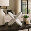 Modern Decorative Marble X-Form Shape Object Sculpture - Elegant Shelf, Bedroom, Office Accent, Bathroom, and Living Room Décor - 3 of 4