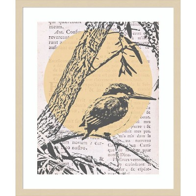 Tweet Tweet II Natural Framed Abstract Bird Print