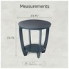 COZAYH Round End Table with Storage Shelf for Living Room or Bedroom, Blue - 2 of 4