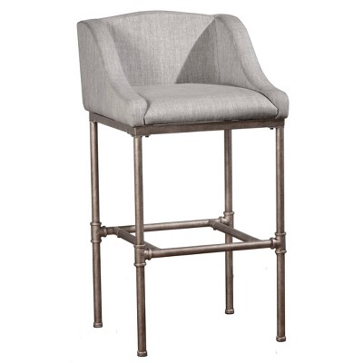 30" Dillon Barstool Silver/Gray - Hillsdale Furniture