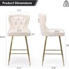 FONTOI Accent Chairs, High Footstool Design with Soft Seat Cushions and Backrests, Functional for Small Living Spaces, 2PCS, White, 17.7"*17.5"*39.4" - 2 of 4
