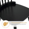 Bekrvio Windsor Dining Chair-Farmhouse Solid Wood Spindle Back Side Chair Mid-Century Modern Black Armless Kitchen Chair for Dining Room Restaurant - 3 of 4