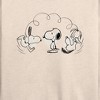 Women's - Peanuts - Snoopy Group Lightweight French Terry Wide Neck Long Sleeve Shirt - 2 of 4