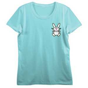 It's Happy Bunny I Just Can't Be Stop Adorable Crew Neck Short Sleeve Mint Women's T-shirt - 1 of 4