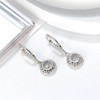 Halo Round Dangle Earrings for Women Sterling Silver Clear Cz Ginger Lyne Collection - 3 of 4