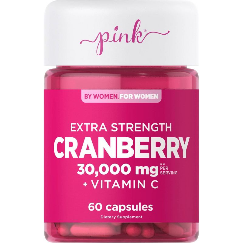 Pink Vitamins Be Well Cranberry Complex with Vitamin C + Hibiscus Veggie Vegan Capsules - 60ct, 1 of 6