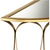 55 Downing Street Glam Luxury Metal Console Table 45 1/8" x 14 1/8" Gold Teardrop Frame Living Room Bedroom Bedside Entryway House - 3 of 4