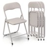4 Pack Folding Chairs with Cushion and Metal Legs, Non-Slip Feet Pads for Outdoor & Indoor Event Portable - 2 of 4