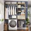 Aheaplus Laundry Room Closet System with Drawer and Hanging Rod, Wall-Mounted Closet Organizer with Adjustable Shelf - 2 of 4