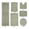 Edge Bath Rug 100% Premium Cotton Ultra-Soft Water Absorbent Tufted Solid Reversible 6 Piece Bathroom Rug Set for Machine Washable Bathmat - 2 of 4