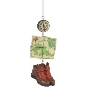 Ganz Hiking Compass Ornament, 4.75" - 1 of 1